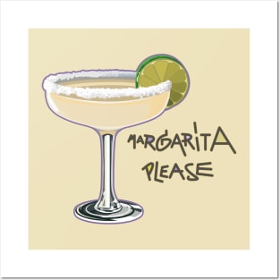 Margarita cocktail Please Posters and Art